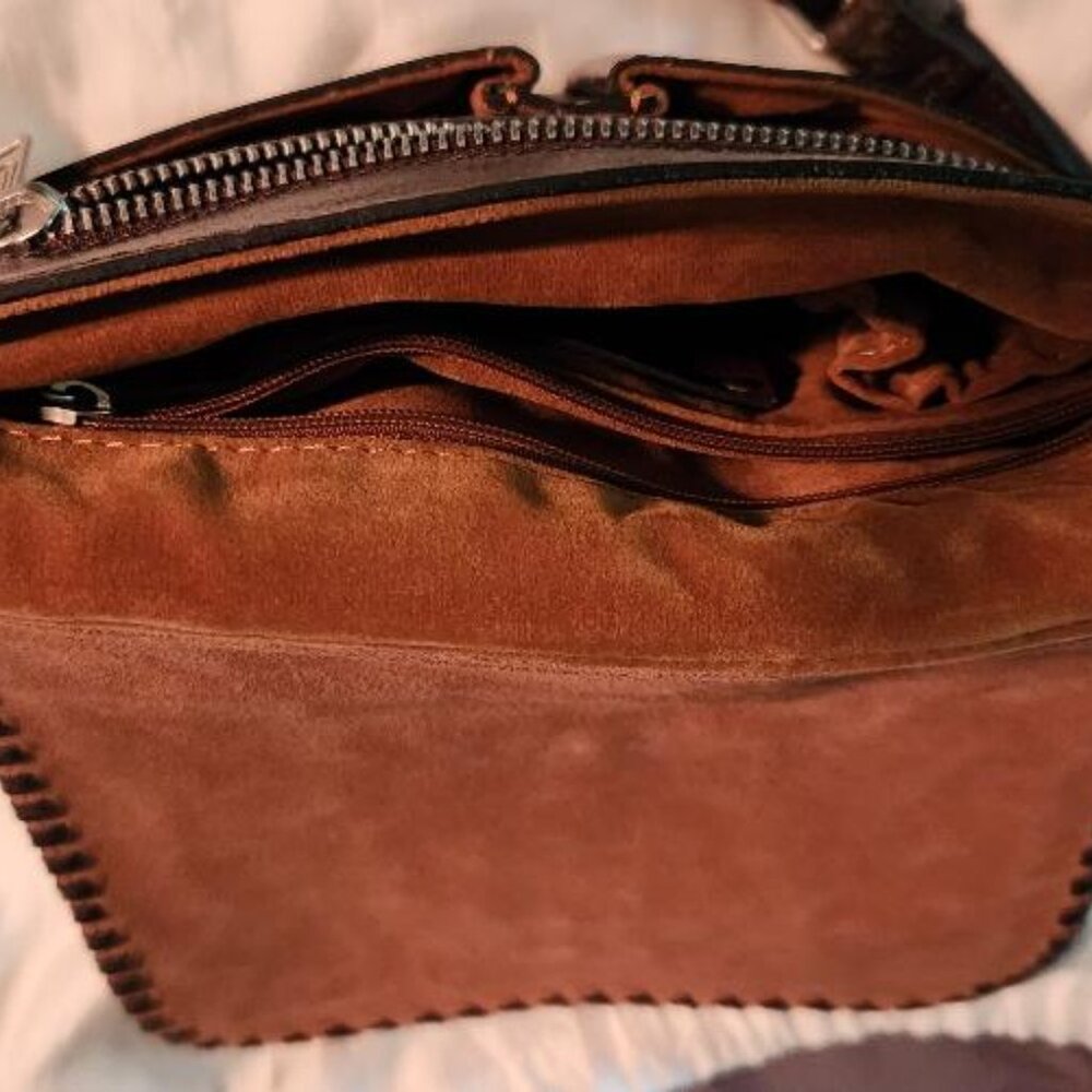 Patricia Nash Granada Tooled Turquoise Crossbody Bag - Picture 3 of 6